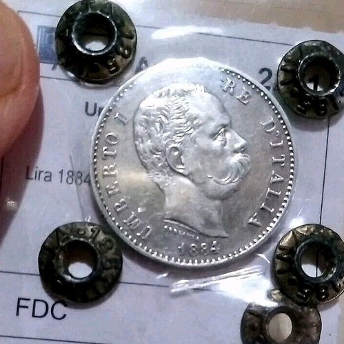 1lira 1884 fdc uncirculated - 1884,