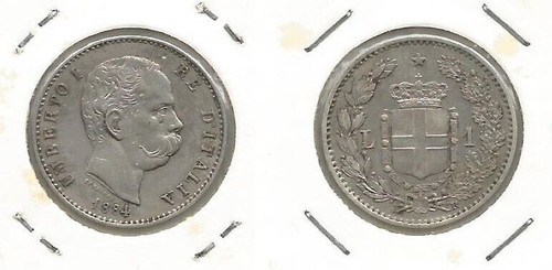 Umberto 1 lira 1884 - lira,