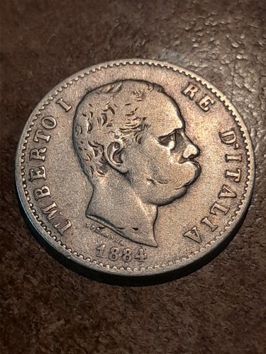 Umberto 1 lira 1884 - umberto,