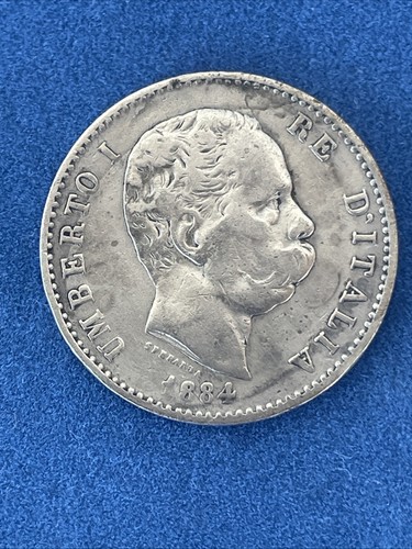 Lira 1884 roma umberto - 1,