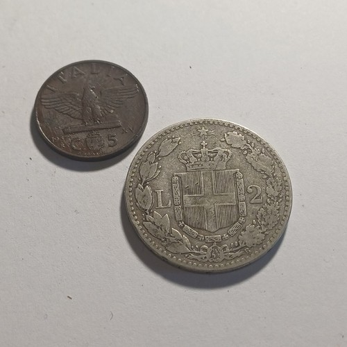 Silver lire 1884 roma - ,