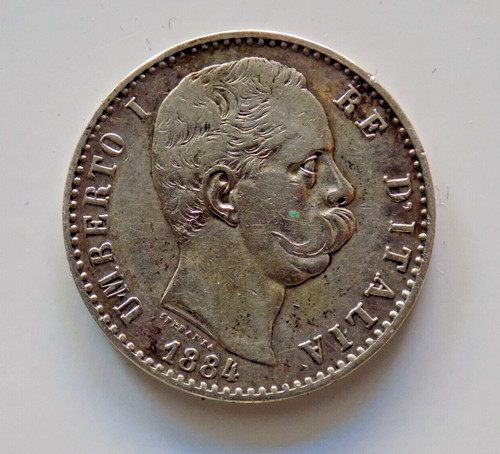 Lire 1884 umberto regno - lire, i