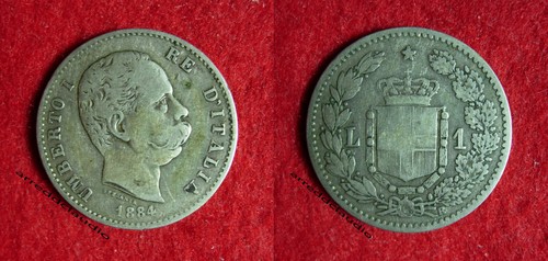 Lira 1884 argento - 1884,