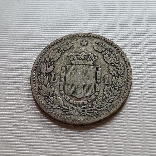 Silver moneta savoia lira - silver,