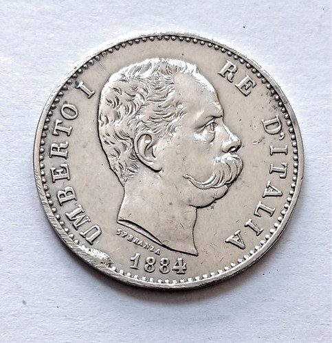 Lira 1884 umberto - 1884, i°