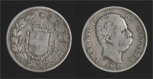 Lira 1884 argento silver - 1884, argento/silver